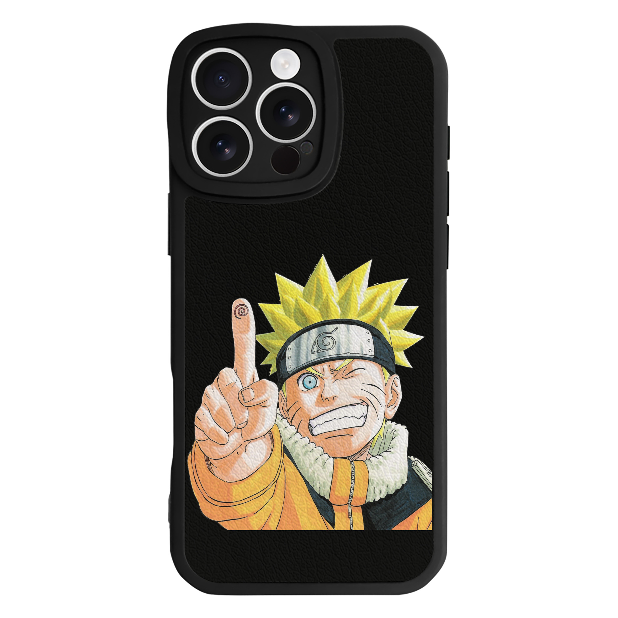 （画像用） NARUTO -ナルト- うずまき ナルト Uzumaki Naruto 【iPhone 16シリーズ対応】シリコンスマホケース（レザー調） 材質：シリコン